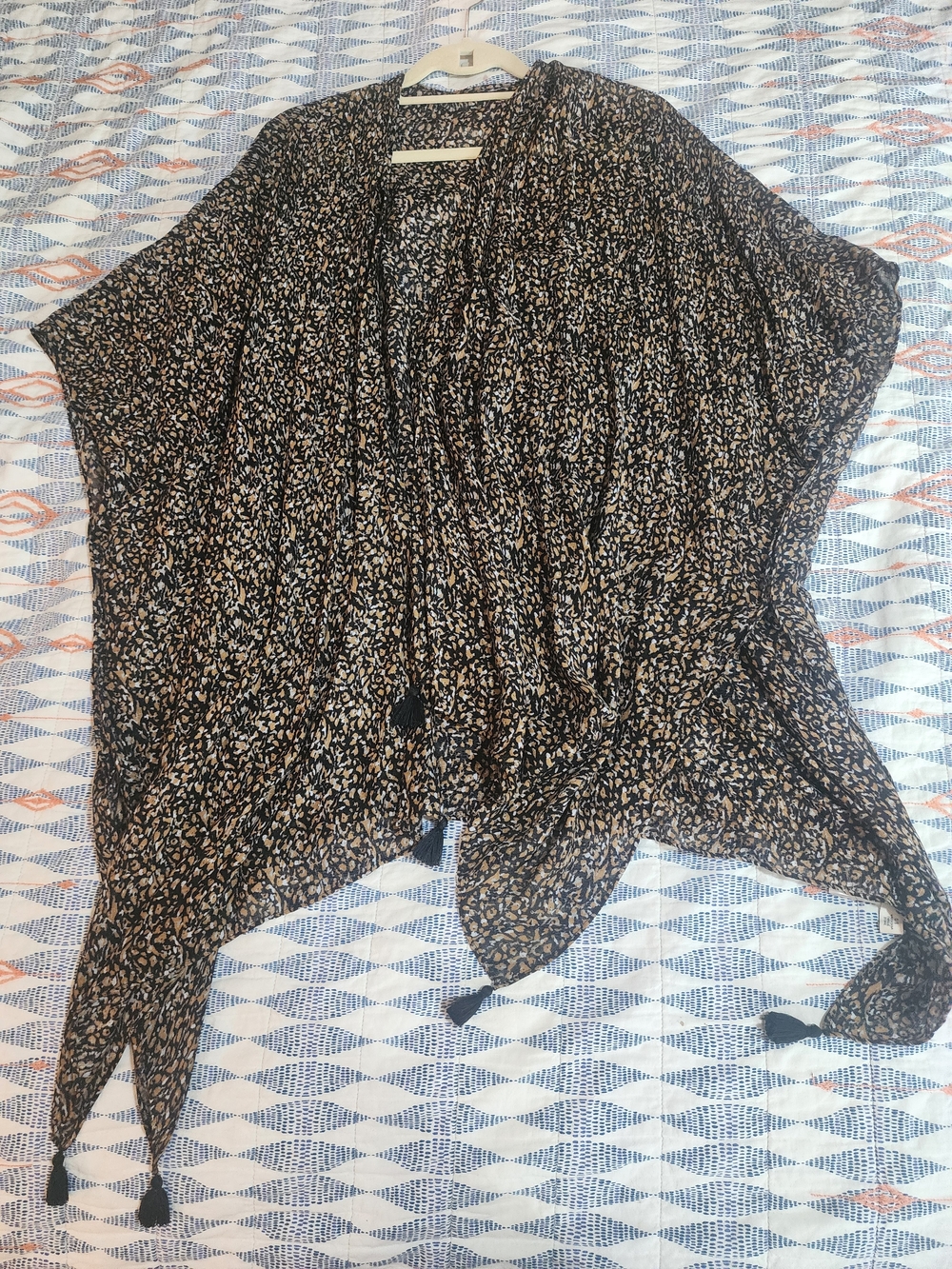 Gentle Fawn Black & Tan Leopard Print Kimono